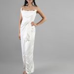 Angelique Smooth Drapped Skirt Wedding Dress